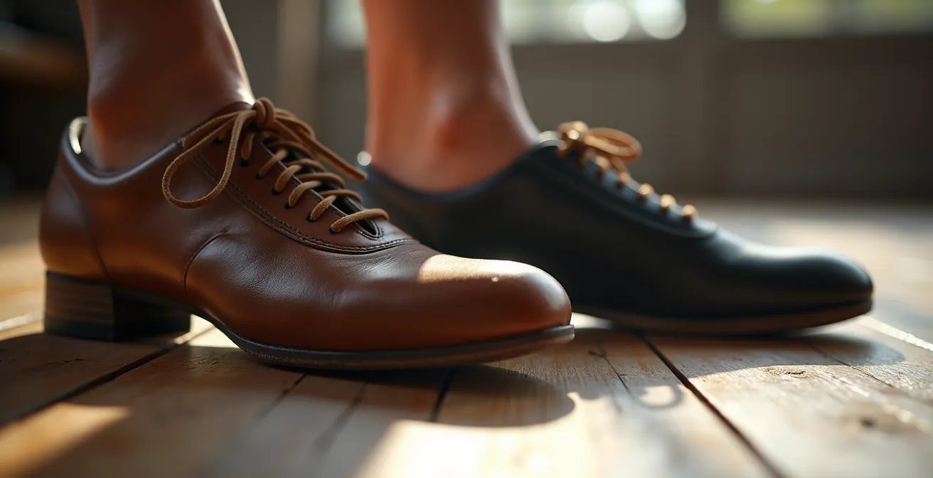 Vue macro d'accessoires de danse professionnels avec textures détaillées